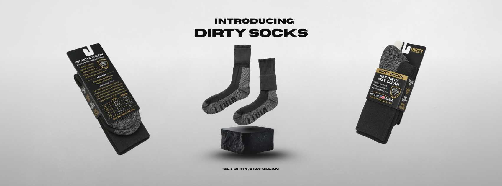 Dirty Socks work boot socks with debris defense cuff